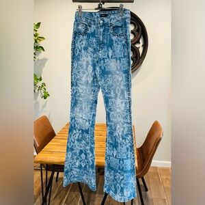 AFRM denim flare jeans with studs